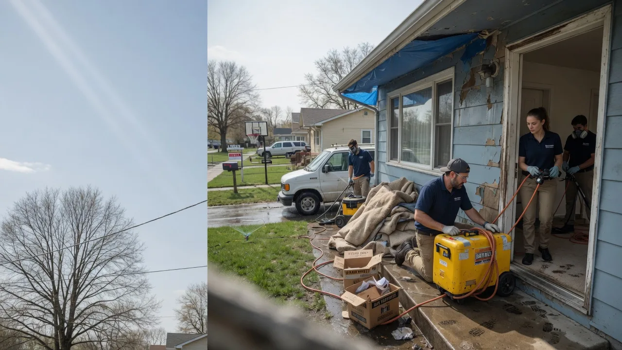 Basement Flood Cleanup in Casstown, OH near me